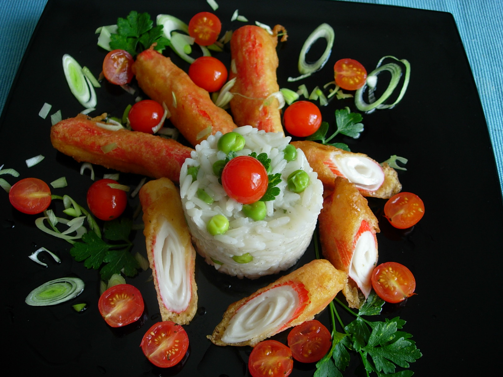 Surimi cu garnitura de orez