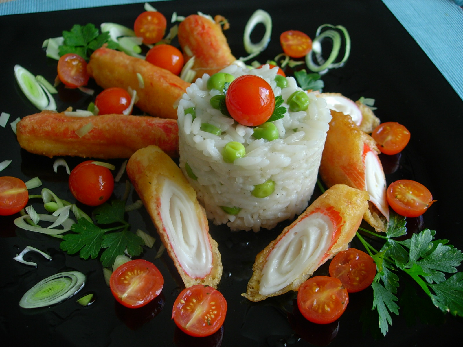 Surimi cu garnitura de orez