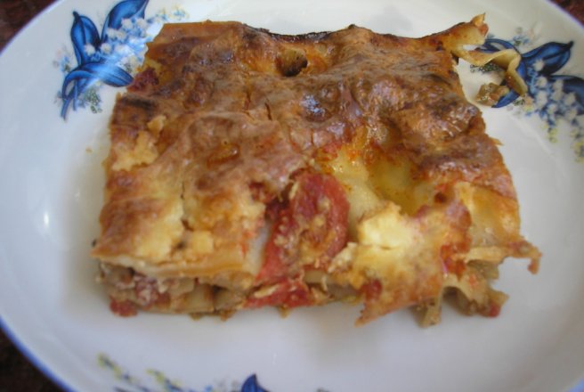 Lasagna cu carne si legume