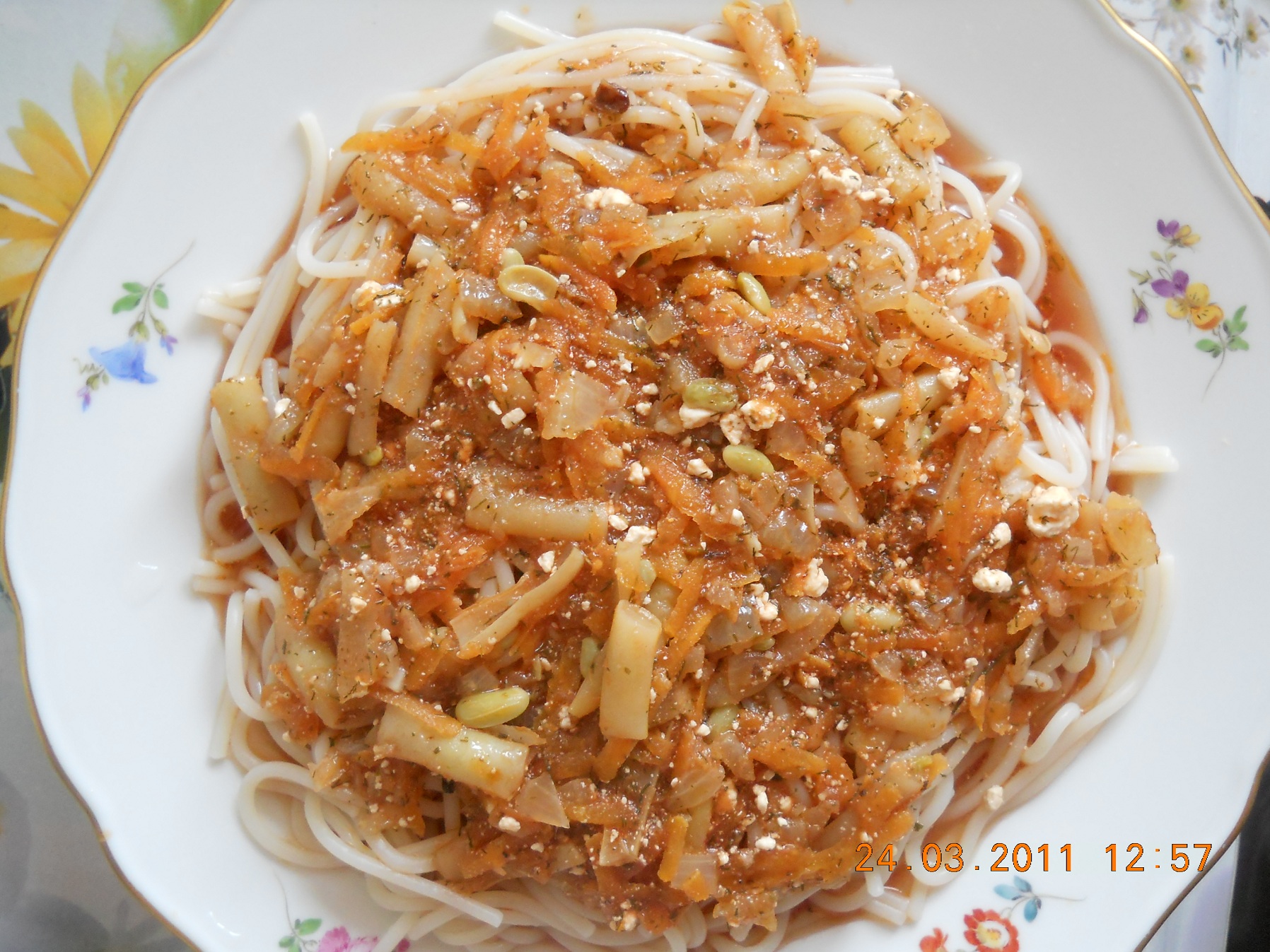 Spaghete cu legume