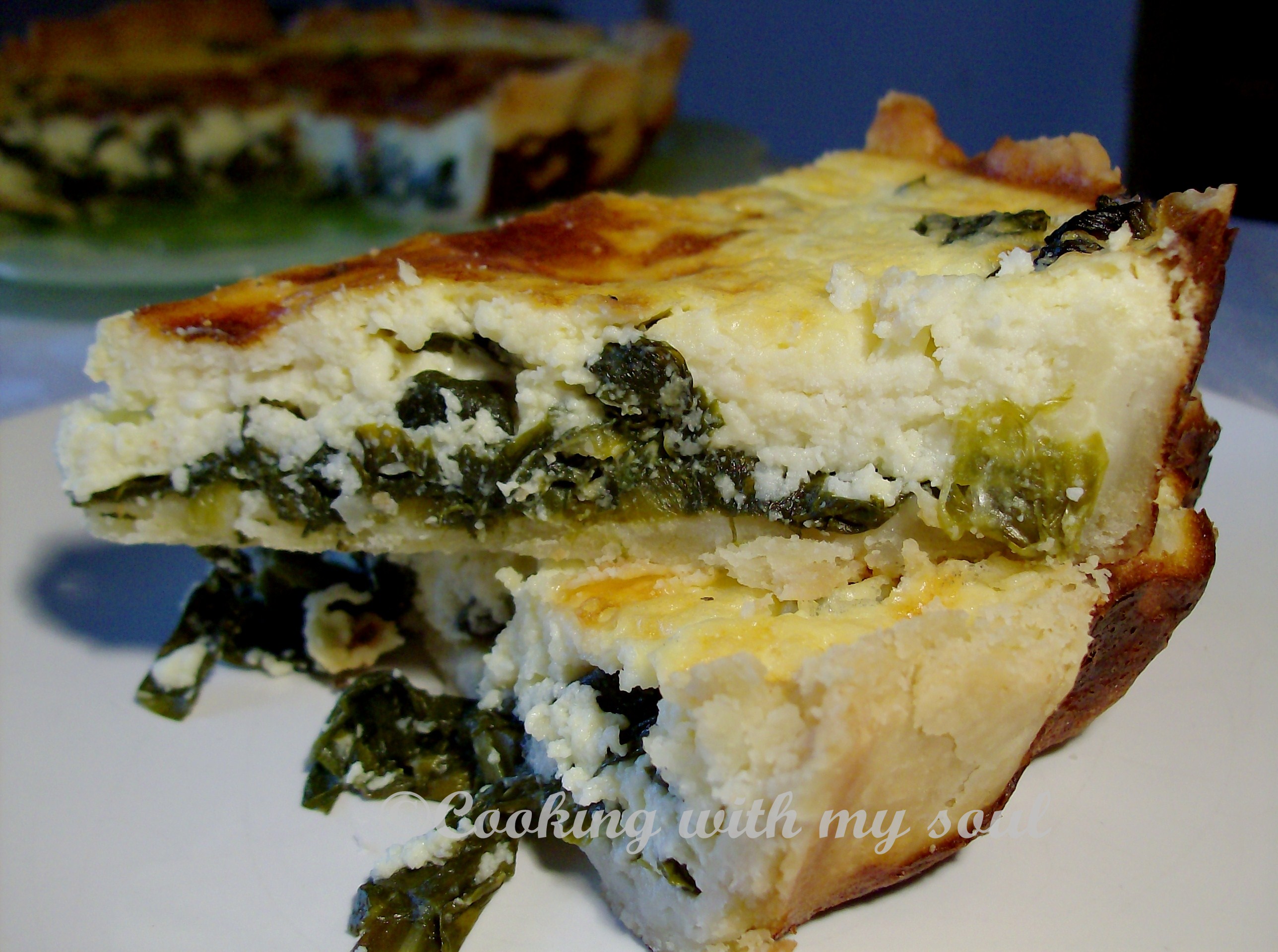 Quiche cu leurda si branza de burduf