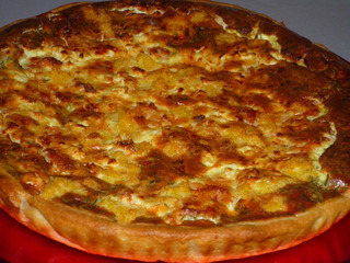 Quiche cu somon afumat