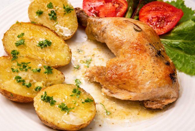 Pulpe de pui cu mustar si smantana