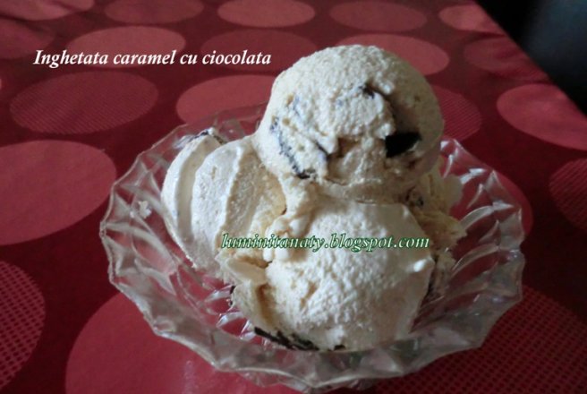 Inghetata caramel cu ciocolata(fara ou)