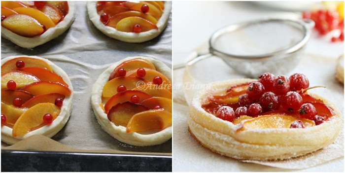 Mini-tarte din foietaj cu nectarine