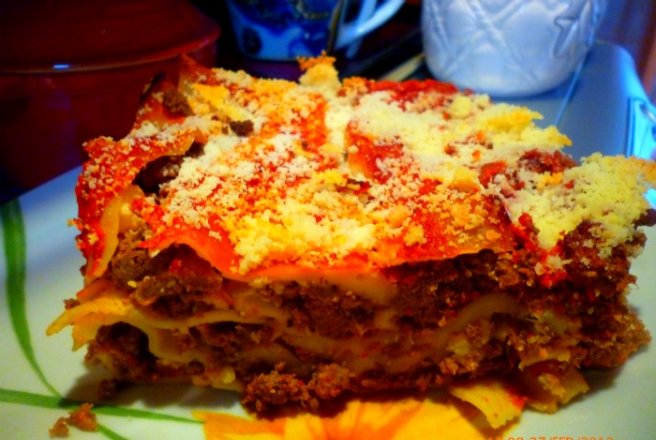 Lasagna cu carne de vita