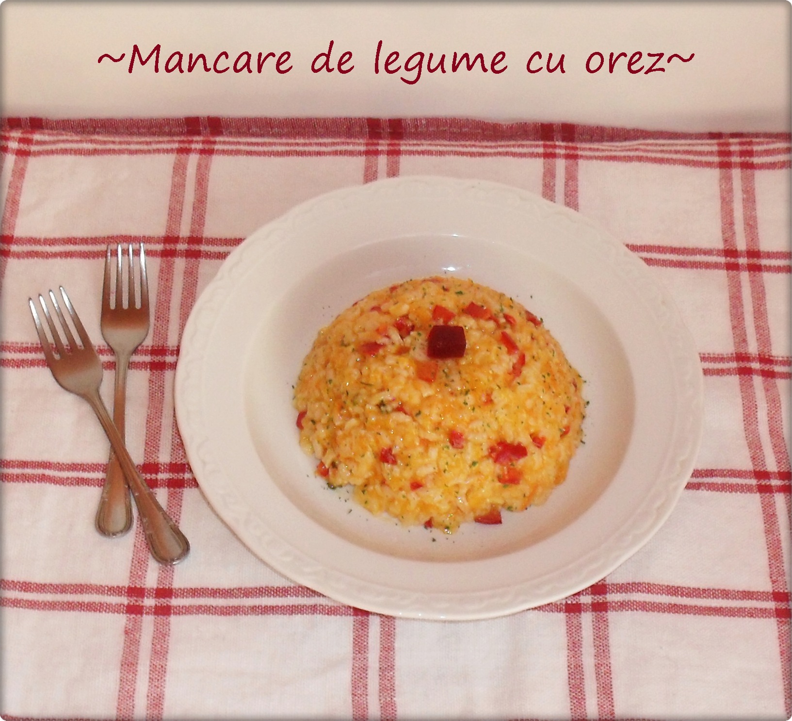 Mancare de legume cu orez