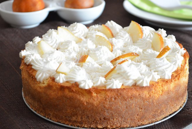 Pear cheesecake