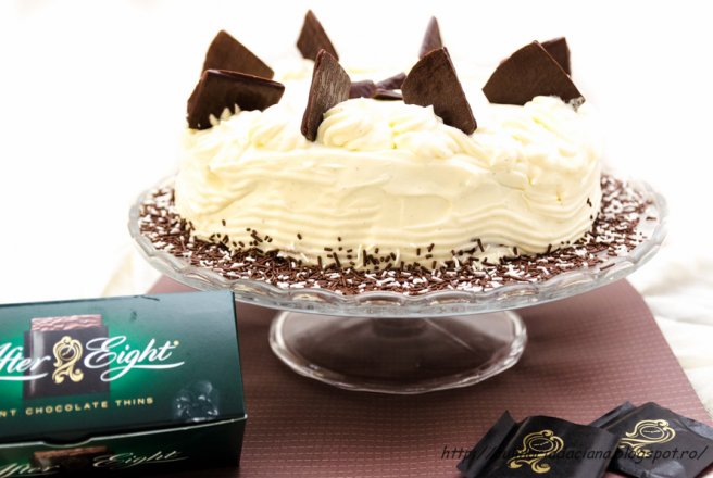 Tort de ciocolata cu toping de After Eight