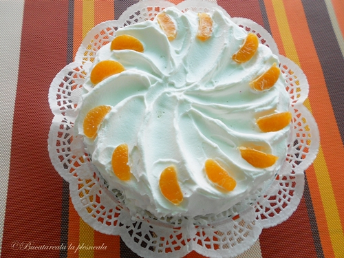 Tort cu clementine si crema de cocos