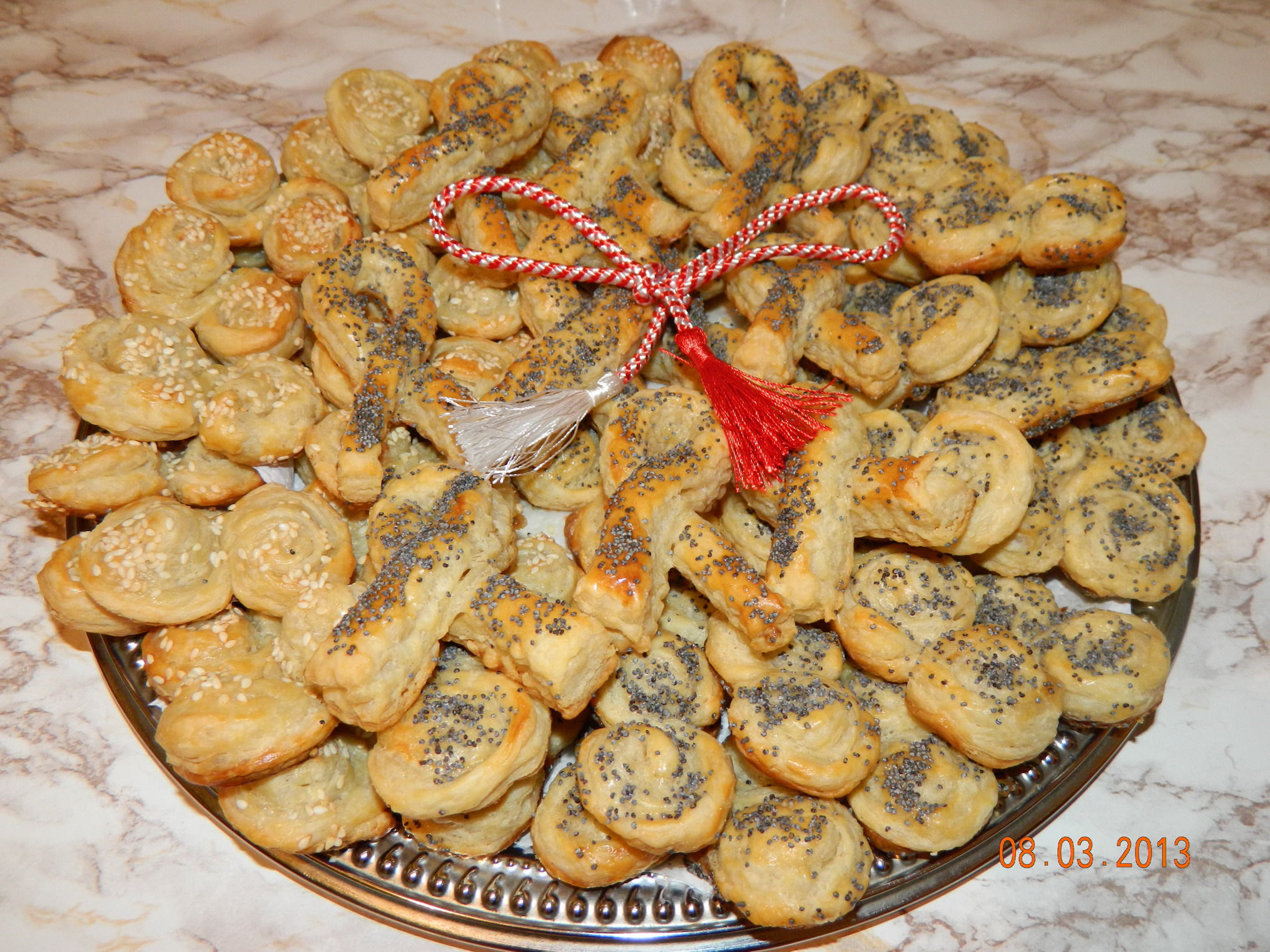 Aperitiv mucenici din foietaj