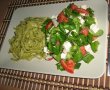 Fettuccine cu sos pesto si salata-3