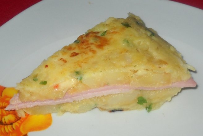 Tortilla cu sunca si cascaval