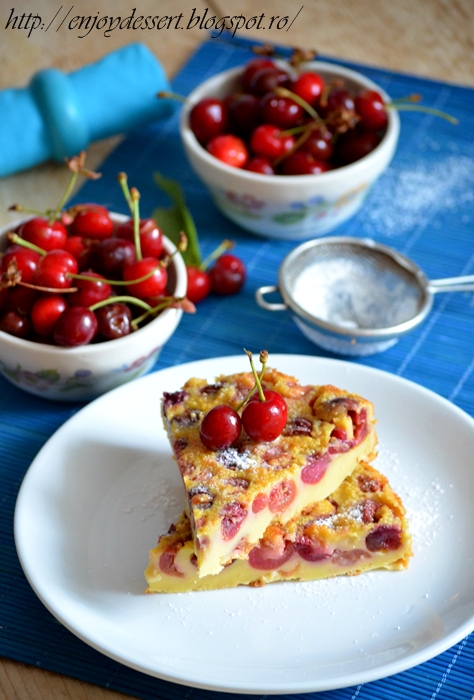 Tarta - clafoutis cu cirese