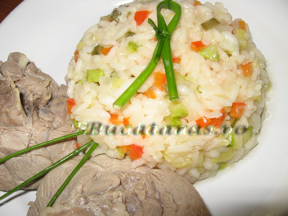 Risotto cu legume si rasol de curcan