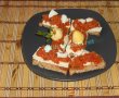 Bruschette cu zacusca tartinabila si ou fiert-0