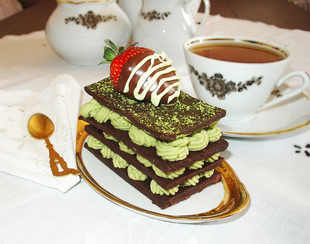 Ciocolata si ganache cu matcha