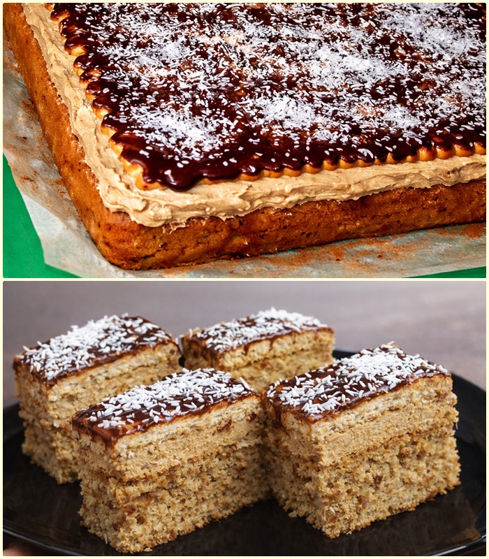 Desert prajitura cu crema de ness si nuca reteta delicioasa