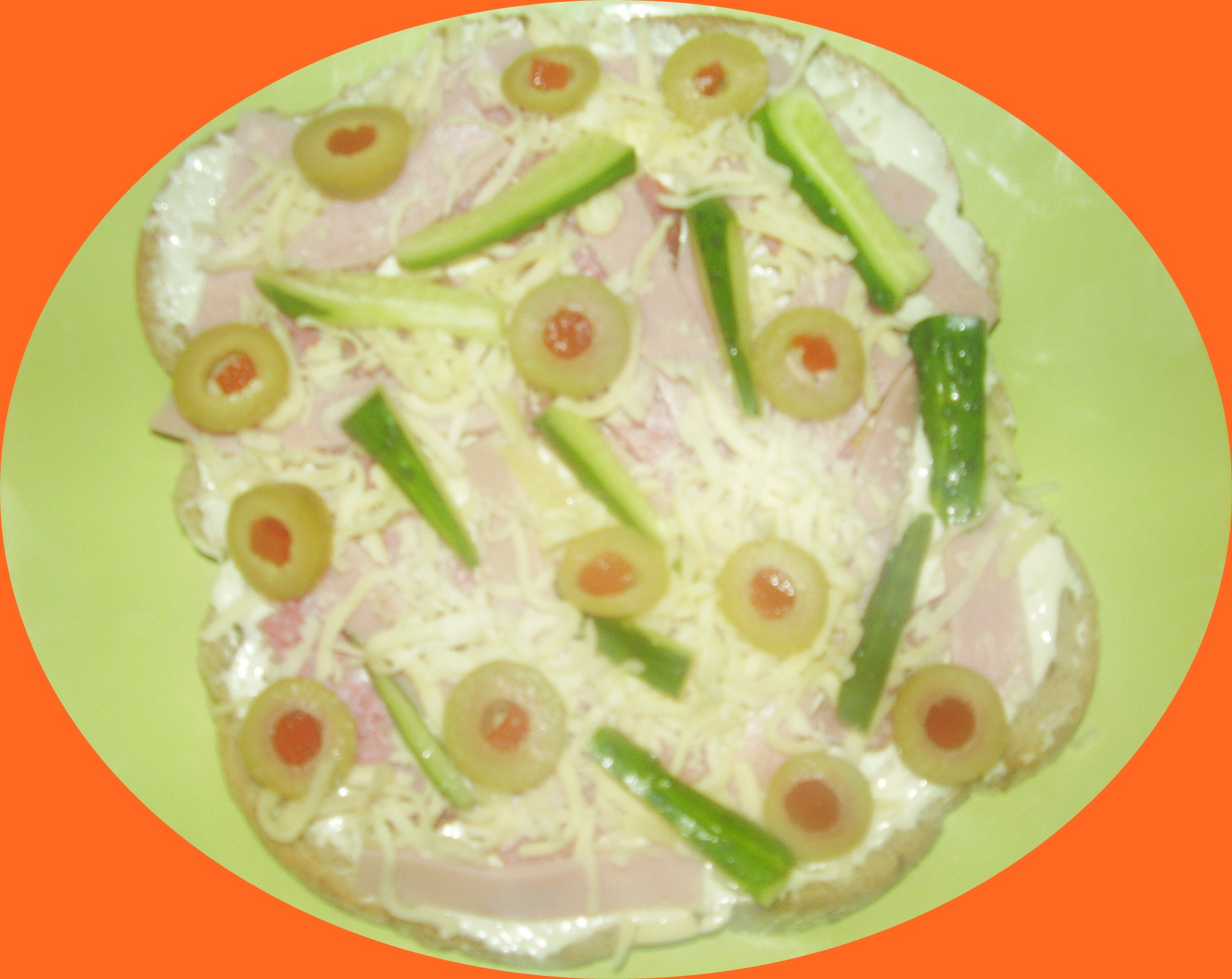 Sandwich in forma de pizza