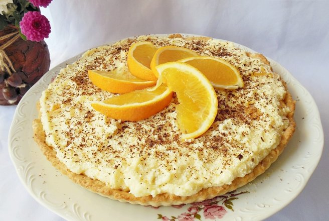 Tarta cu crema de vanilie si branza