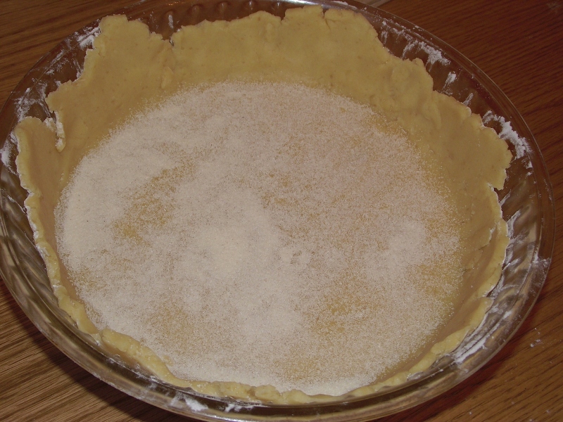 Tarta cu piersici si crumble