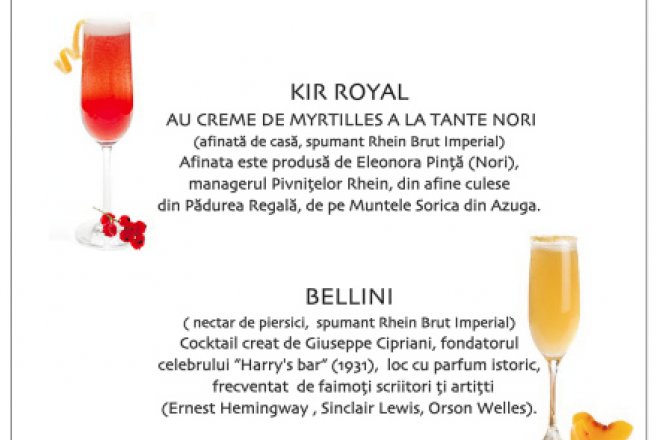 Cocktailuri: Kir Royal, Bellini, Buck”s Frizz