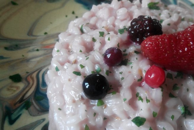 Risotto cu fructe de padure