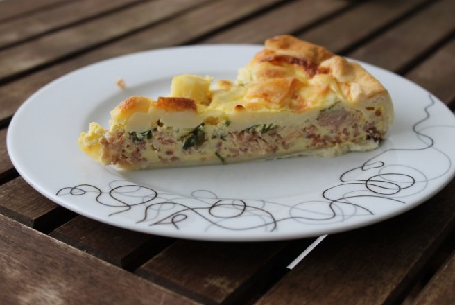 Quiche de ton cu bacon