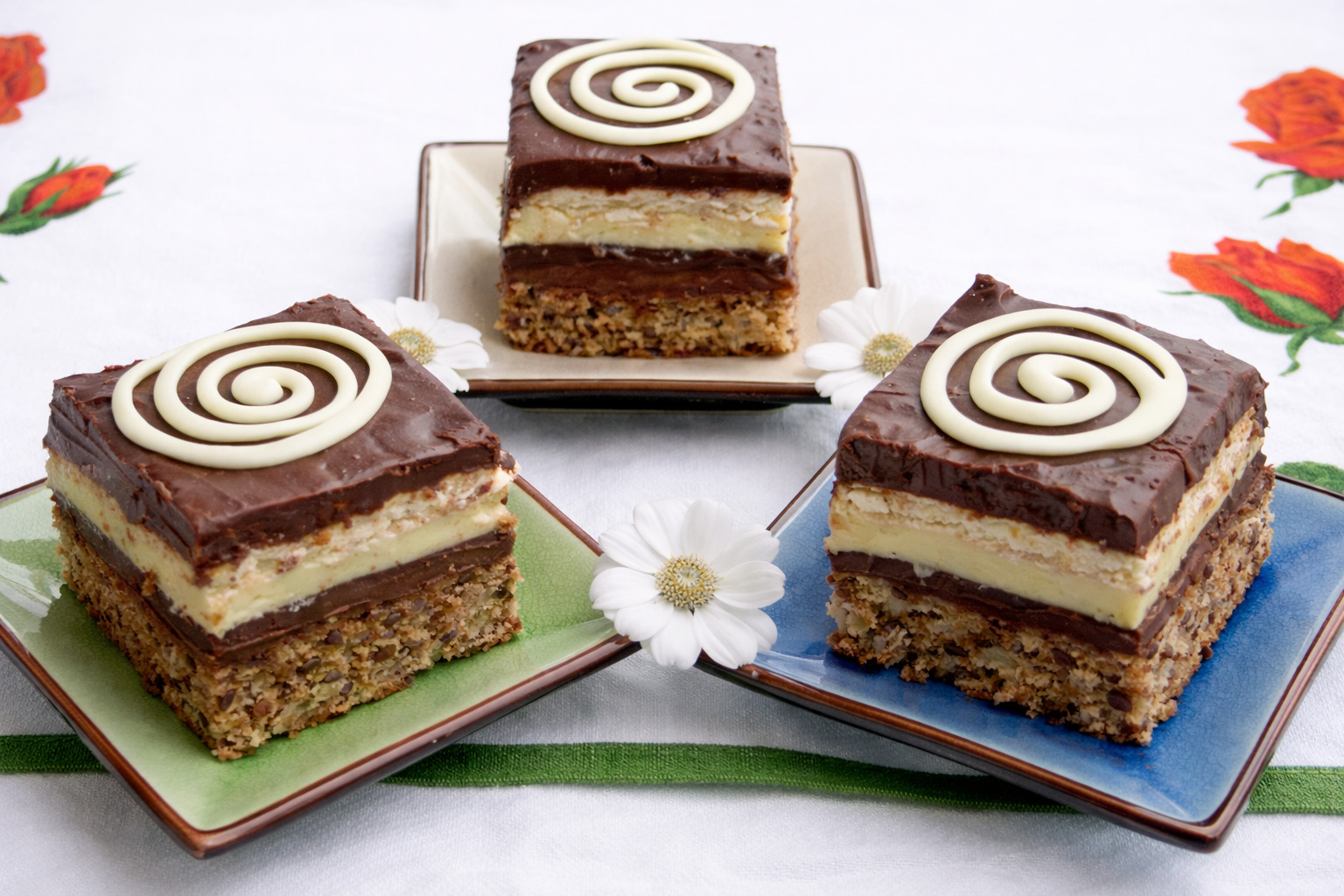 Desert prajitura cu vanilie si ciocolata