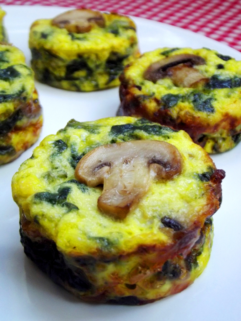 Mini quiches cu spanac