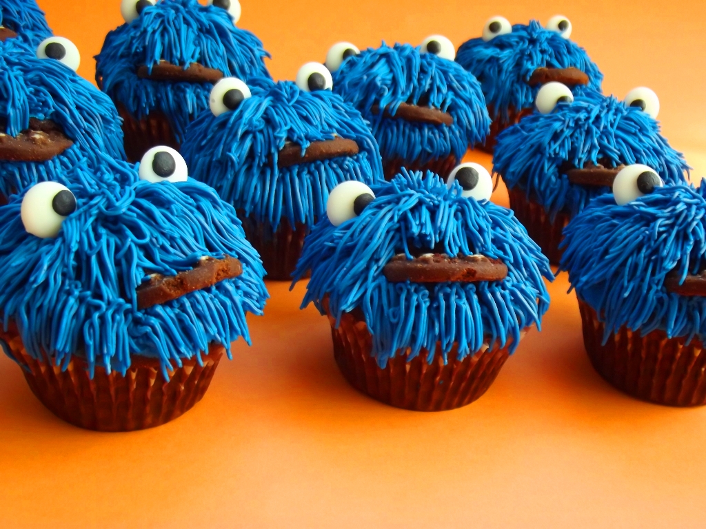 Cookie Monster Cupcakes