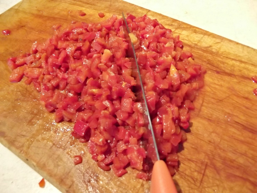 Salata de fasole verde cu ardei copt si maioneza