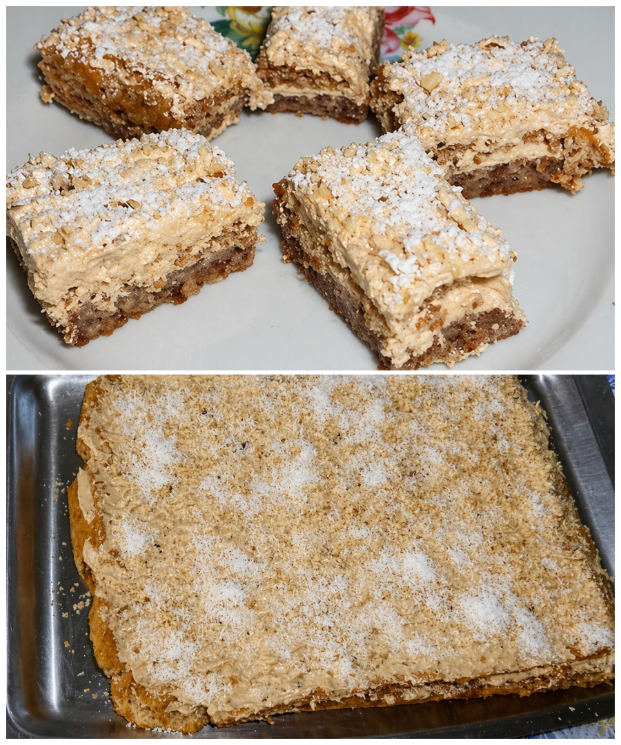 Prajitura cu crema de budinca si ness