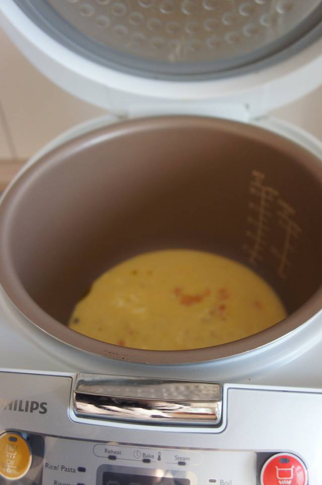 Omleta cu somon, la Multicooker