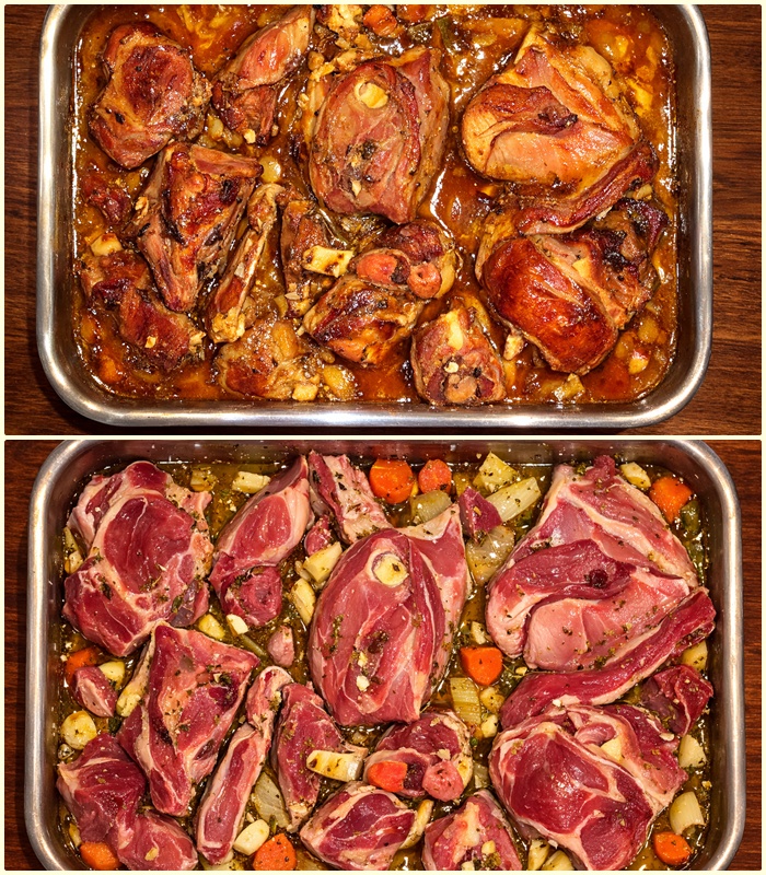 Friptura de miel marinata. la cuptor