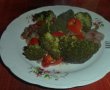 Broccoli cu ardei si ceapa rosie la tigaie-6