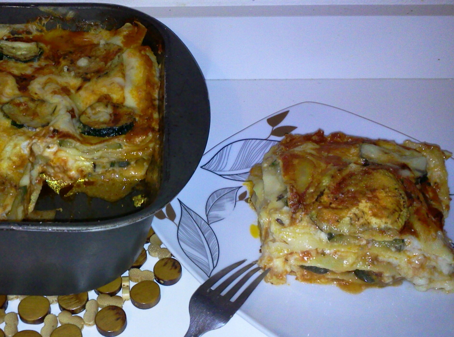 Lasagne cu vinete si dovlecei