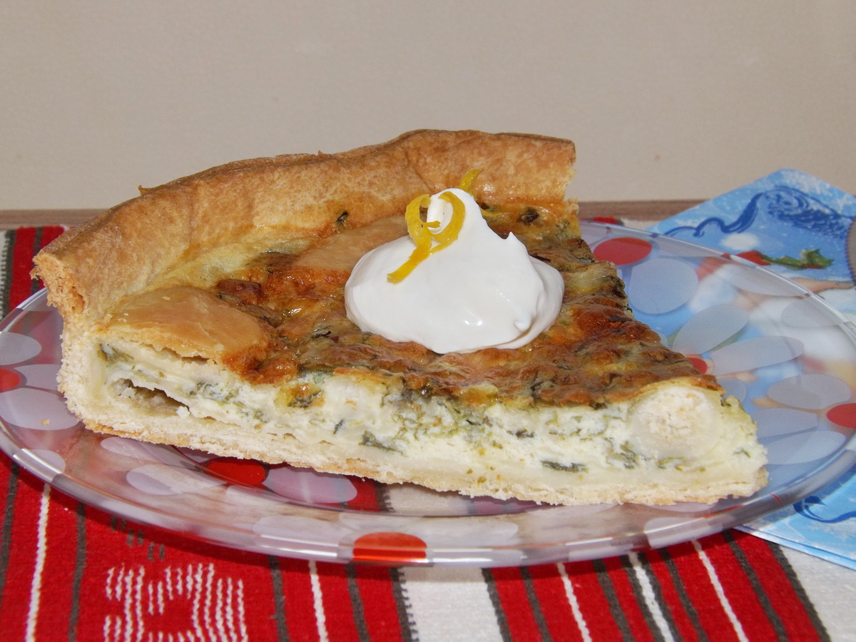 Quiche cu branzeturi si loboda