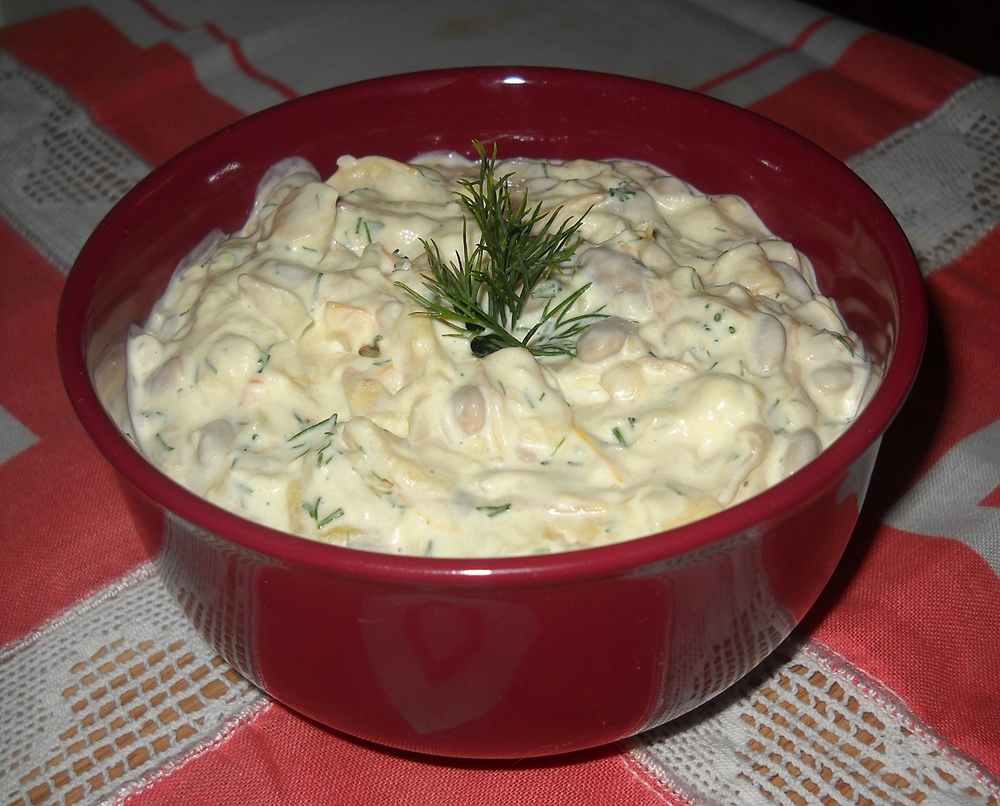 Salata de fasole galbena cu maioneza