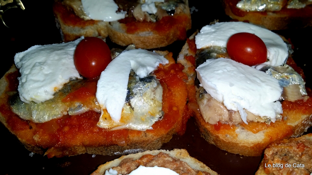 Bruschetta cu sardine