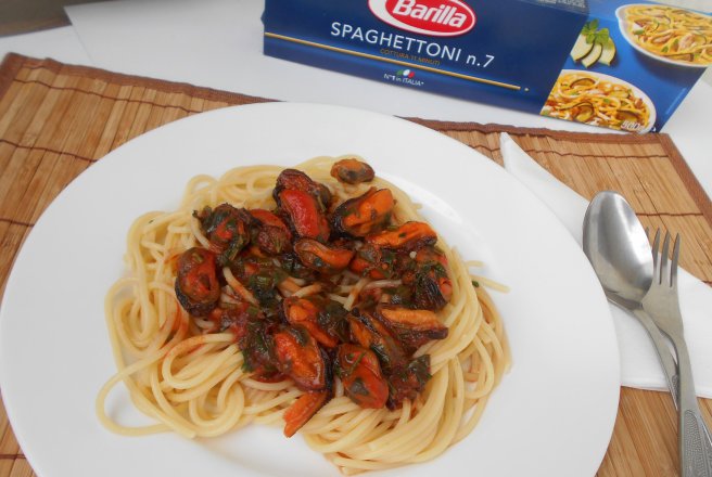 Spaghete cu carne de scoici