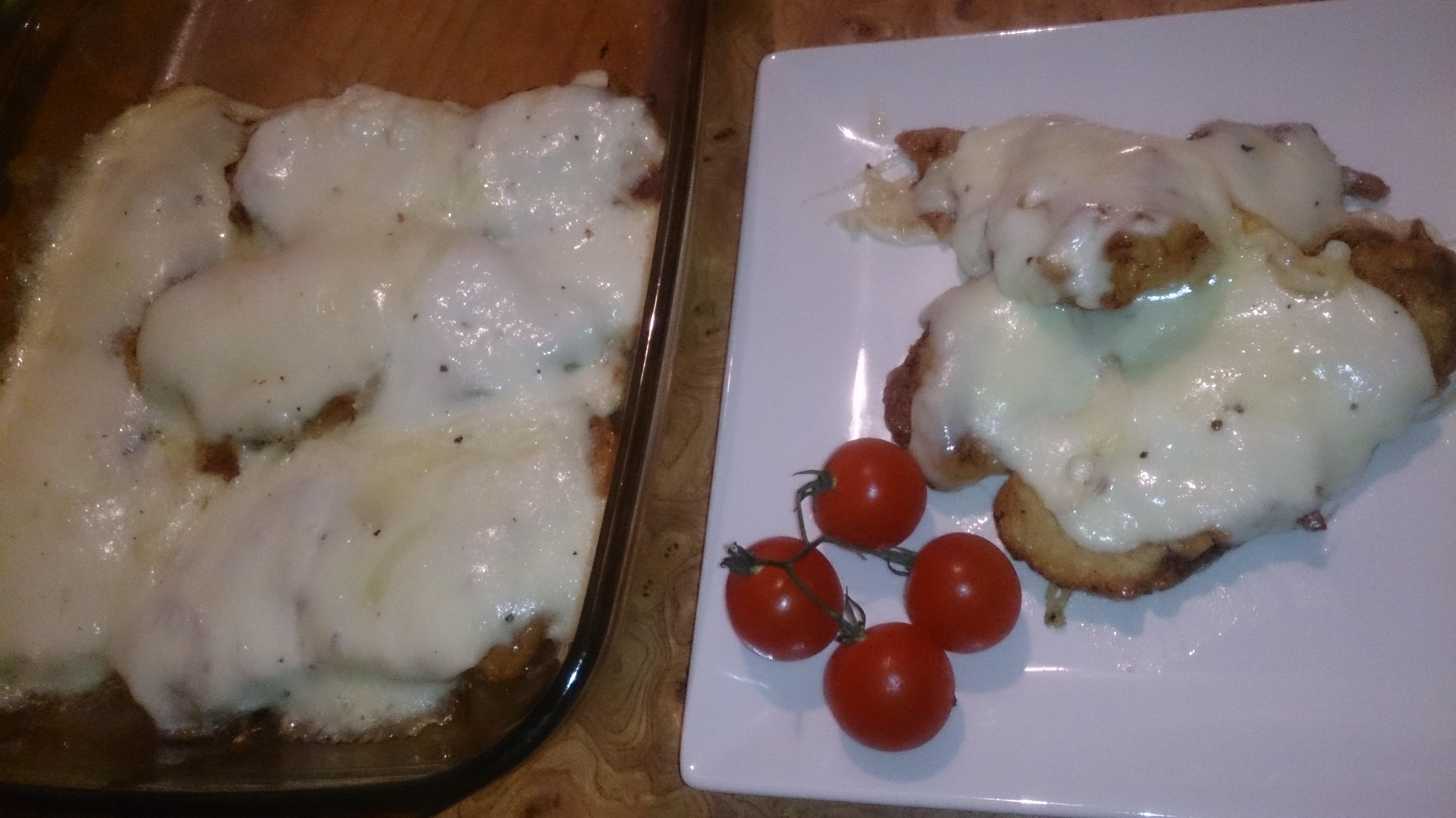 Snitel de pui cu mozzarella