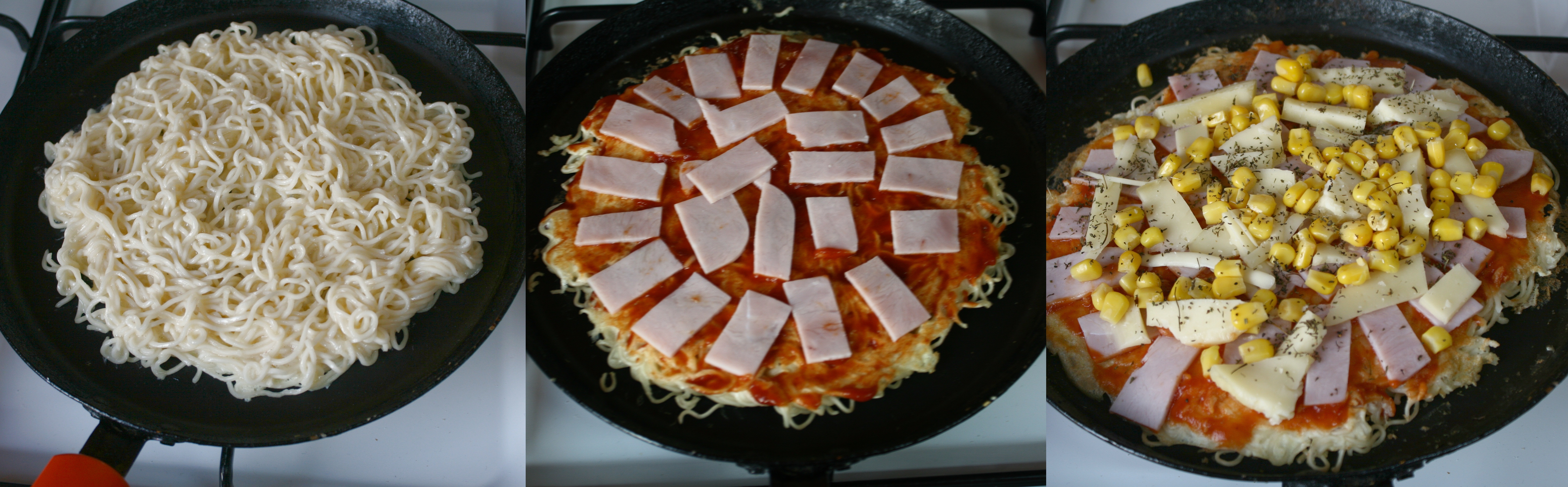 Ramen pizza