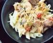 Penne cu carne de curcan, praz si ciuperci-7