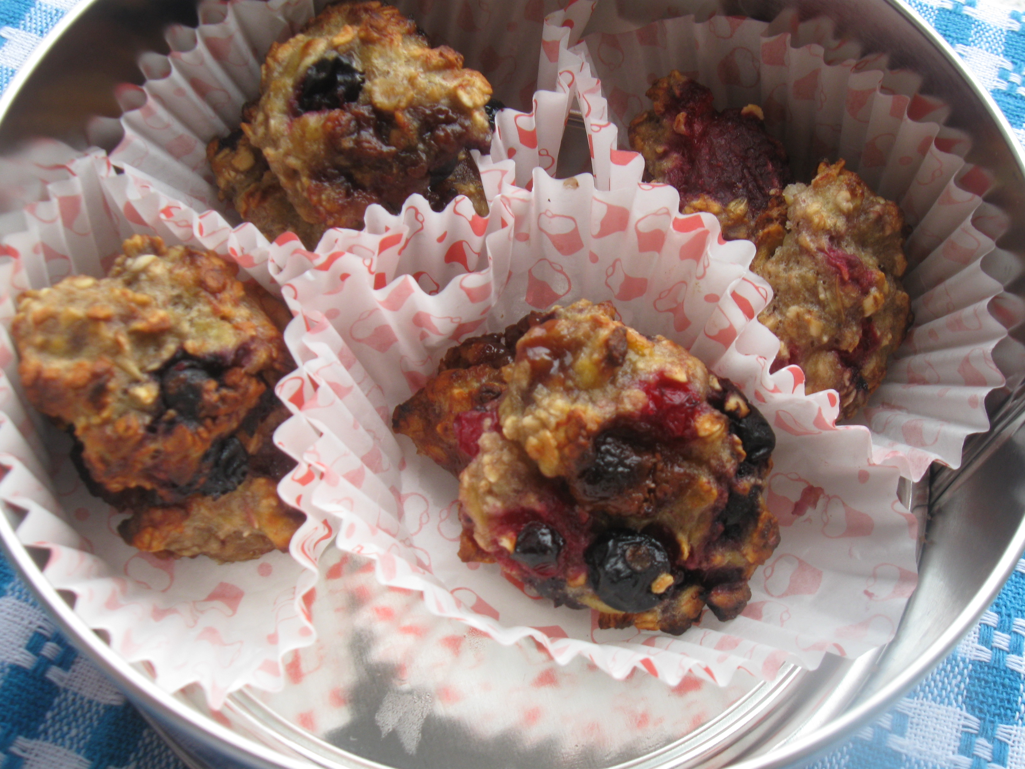 Cookies cu fulgi de ovaz si fructe de padure