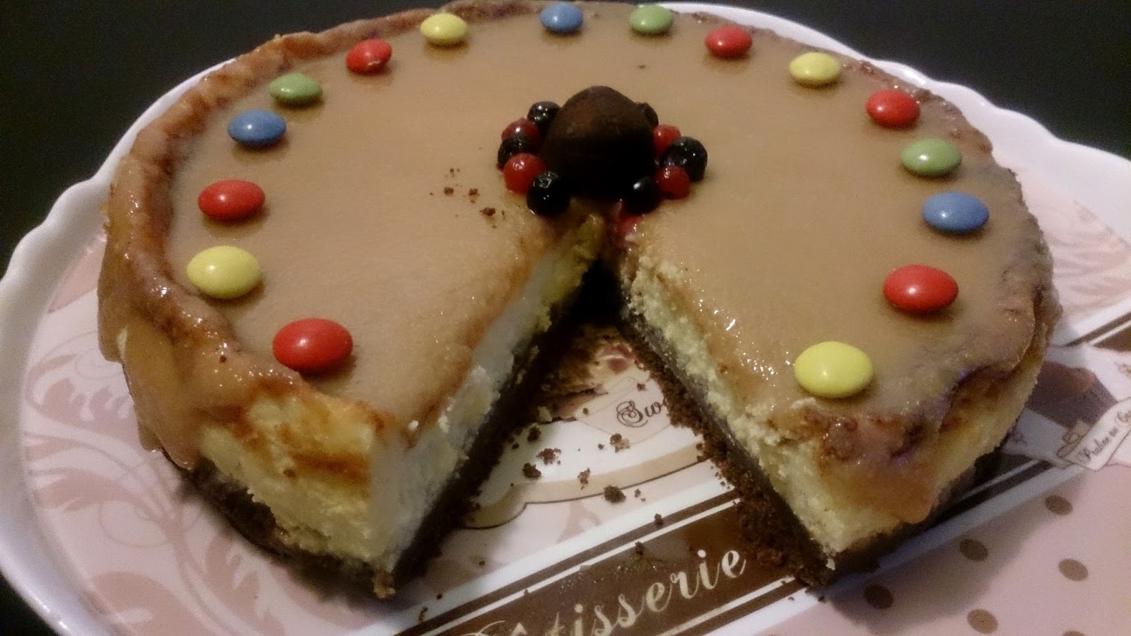 Cheesecake (copt) cu vanilie si caramel