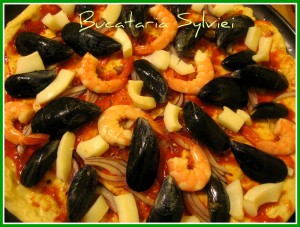 Pizza cu fructe de mare