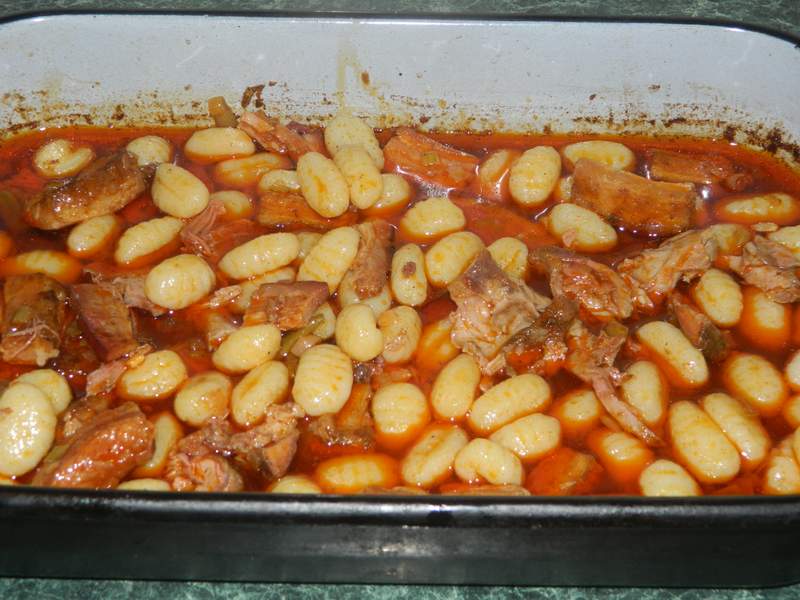 Gnocchi cu friptura de miel