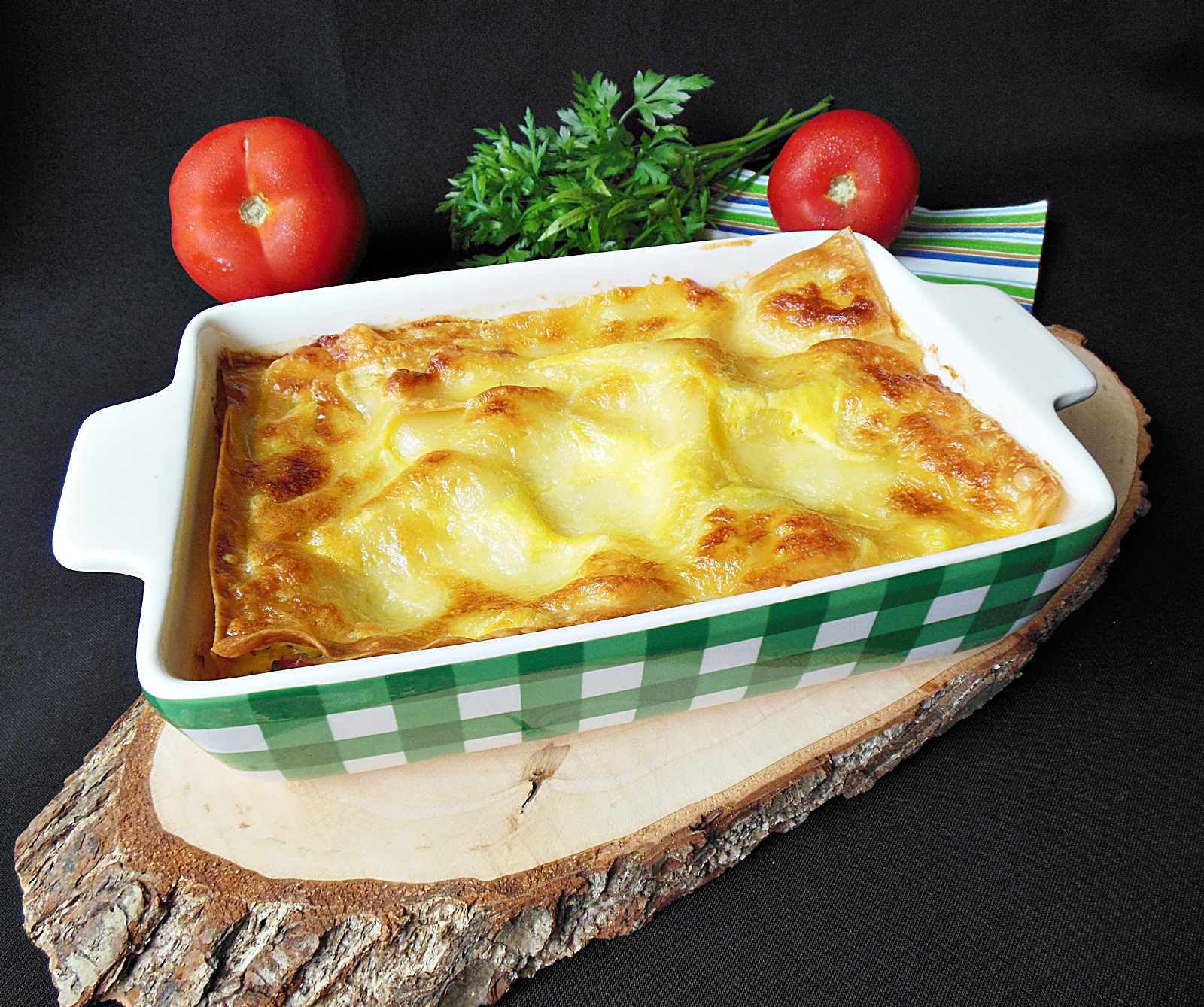 Lasagna cu branza si bacon