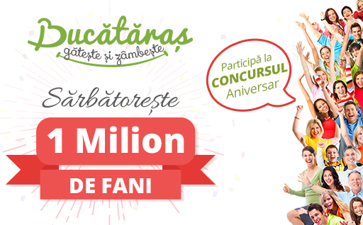 Bucataras sarbatoreste 1 MILION de fani ai paginii de Facebook